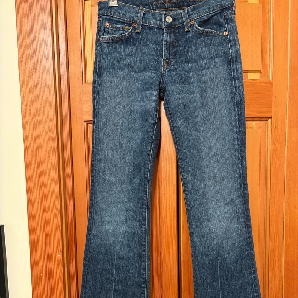 7 For All Mankind Dark Blue Jeans Size 25